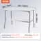 Stainless Steel Folding Table 48x30 Inch Commercial Prep Table WDouble Shelves HeavyDuty 772 Lbs Lo 7