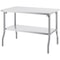 Stainless Steel Folding Table 48x30 Inch Commercial Prep Table WDouble Shelves HeavyDuty 772 Lbs Lo 8