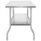 Stainless Steel Folding Table 48x30 Inch Commercial Prep Table WDouble Shelves HeavyDuty 772 Lbs Lo 10
