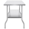 Stainless Steel Folding Table 48x30 Inch Commercial Prep Table WDouble Shelves HeavyDuty 772 Lbs Lo 10