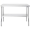 Commercial Stainless Steel Folding Prep Table HeavyDuty 300 Lbs Capacity Undershelf Storage Kitchen 9