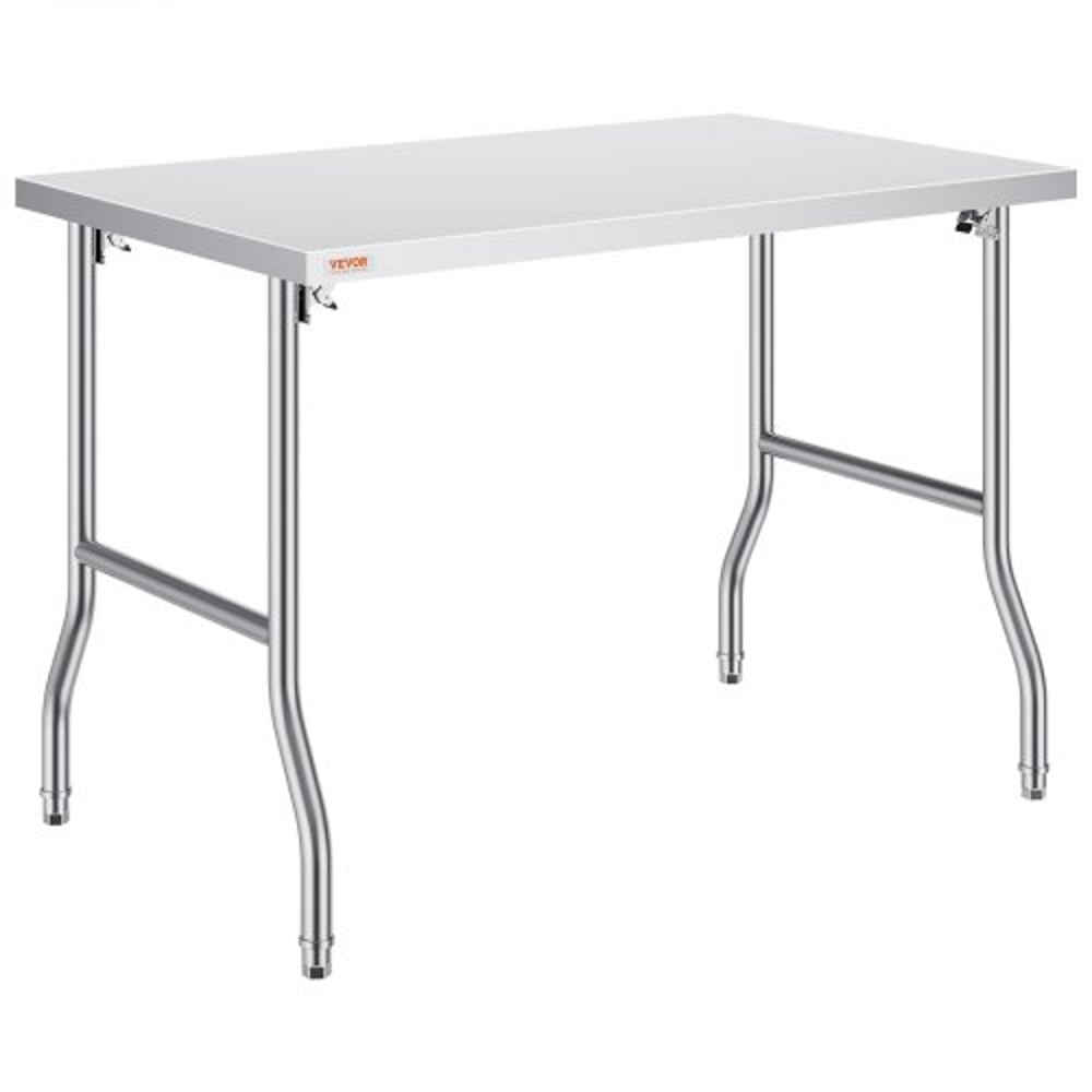 48x30 Inch Stainless Steel Kitchen Work Table HeavyDuty Folding Design W220 Lbs Capacity Commercial 2
