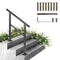 165LBS Load Aluminum Stair Handrail 36 X 35 Outdoor Stair Railing W030 Adjustable Angle Fits 23 Ste 8