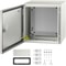 VEVOR NEMA Steel Enclosure, 12 x 12 x 8'' NEMA 4X Steel Electrical Box, IP66 Waterproof & Dustproof, Outdoor/Indoor Electrical Junction Box, with Mounting Plate
