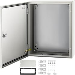 20 x 16 x 6" nema 4x steel electrical box, ip66 waterproof & dustproof outdoor/indoor junction box with mounting plate