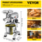 Commercial Stand Mixer, Stainless Steel Bowl, Electric Food Mixer with Meat Grinder, Dough Hook, Whisk & Beater