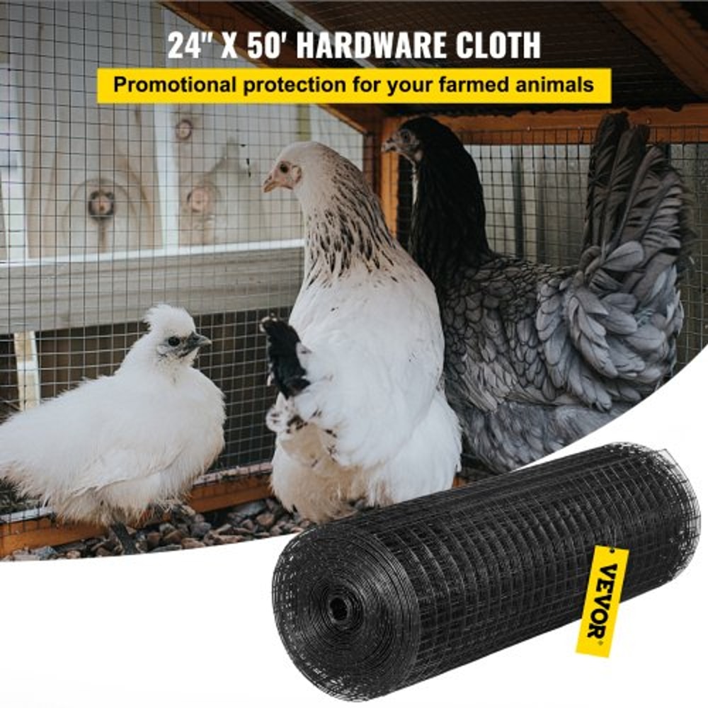 Premium Welded Wire Fence Vinyl Coated Gauge, Heavy-Duty Chicken Rabbit Mesh for Gardens, Cages & Pest Control