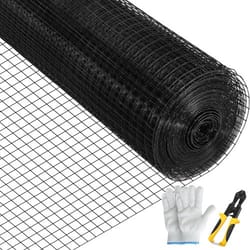 hardware cloth, mesh galvanized steel vinyl coated gauge chicken wire fencing with cutting plier & gloves, garden