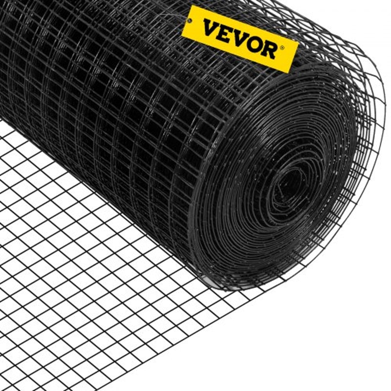 Hardware Cloth, Galvanized Steel Vinyl Coated Gauge Chicken Wire Fencing Mesh, Includes Wire Cutter & Gloves