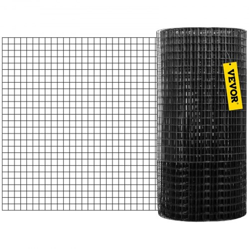 Hardware Cloth, Galvanized Steel Vinyl Coated Gauge Chicken Wire Fencing Mesh, Includes Wire Cutter & Gloves