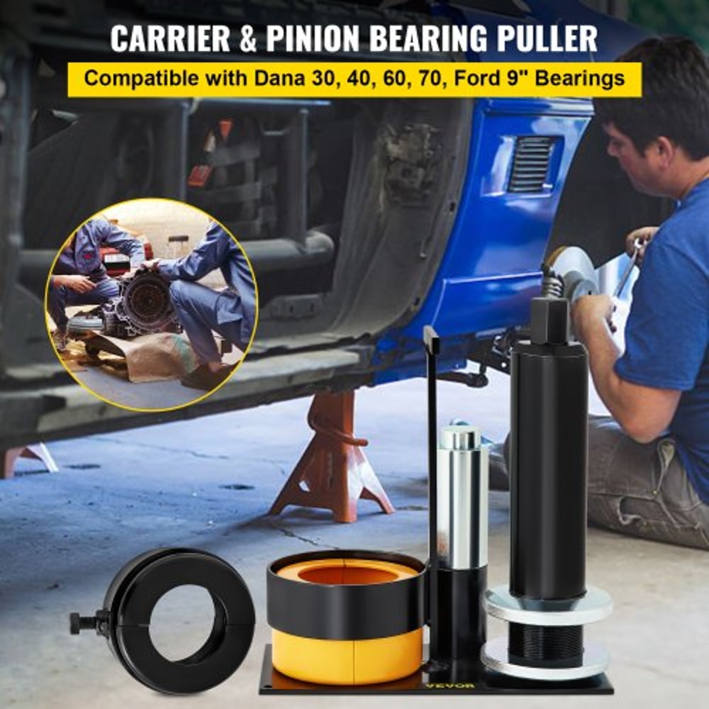 Carrier & Pinion Bearing Puller, Compatible with Dana, Ford Bearings, Heavy-Duty Steel Clamshell Pinion Puller Tool