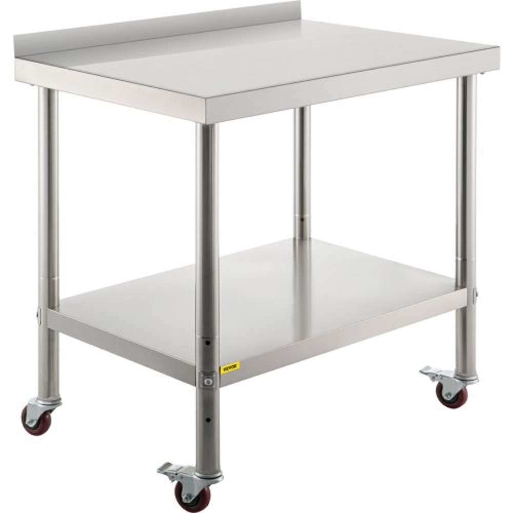 36 X 24 Inch Stainless Steel Prep Table 440lb Capacity Commercial Worktable With Adjustable Undersh 7