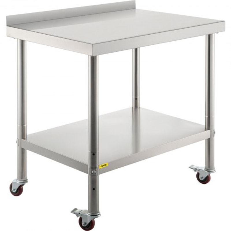 36 X 24 Inch Stainless Steel Prep Table 440lb Capacity Commercial Worktable With Adjustable Undersh 7