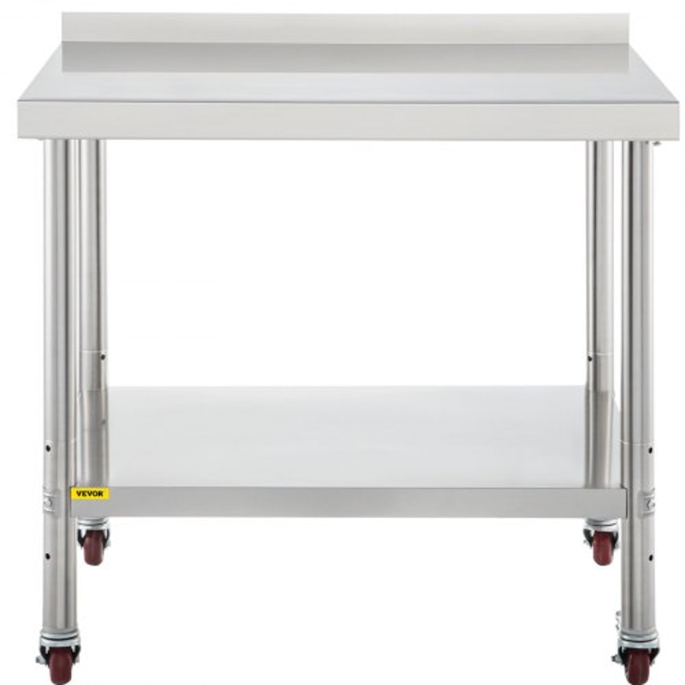 36 X 24 Inch Stainless Steel Prep Table 440lb Capacity Commercial Worktable With Adjustable Undersh 8