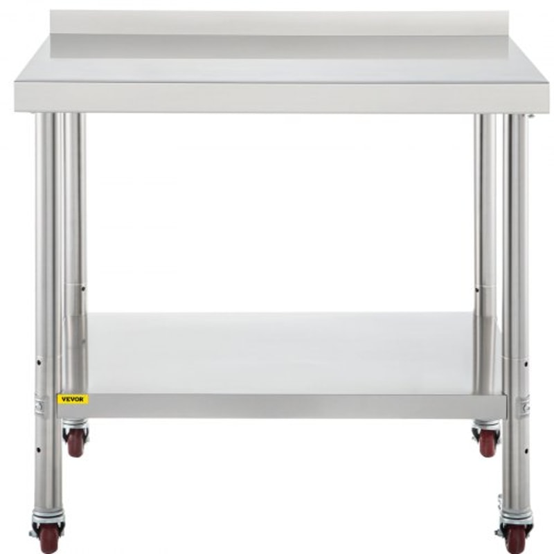 36 X 24 Inch Stainless Steel Prep Table 440lb Capacity Commercial Worktable With Adjustable Undersh 8