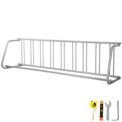 111" length floor bike rack, 9 holders all-steel grid bike rack for garages, streets & yards – single-side storage stand