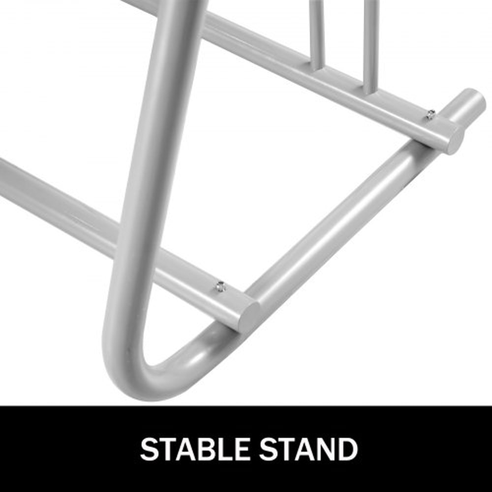 111" Length Floor Bike Rack, 9 Holders All-Steel Grid Bike Rack for Garages, Streets & Yards – Single-Side Storage Stand