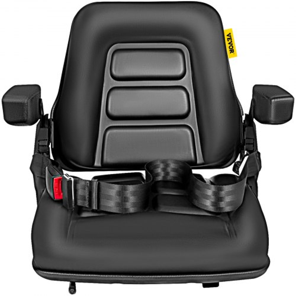 Universal Fold Down Forklift Seat With Retractable Safety Belt Armrest Adjustable Seat For Excavat 8