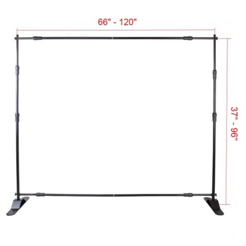 10pcs 8' x 8' - 10' x 8' Backdrop Banner Stand, Step & Repeat Adjustable Telescopic Heavy-Duty Background Stand