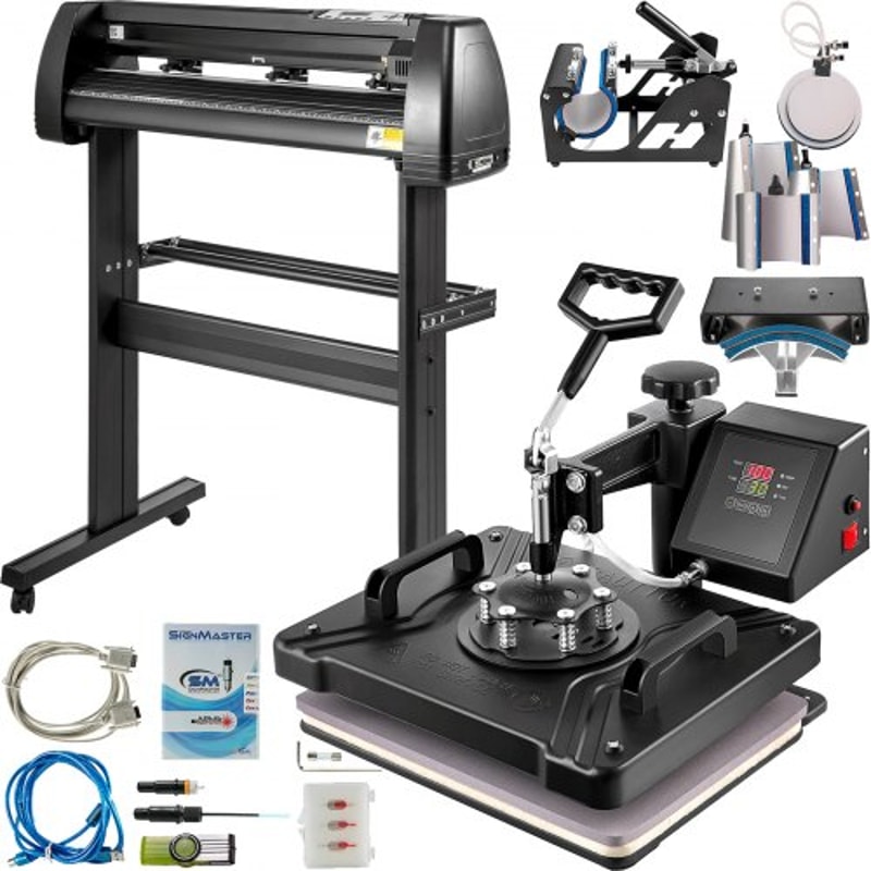 8in1 Heat Press Vinyl Cutter Combo 12x15 Transfer Machine With 28 Cutting Plotter For DIY Crafts T 1