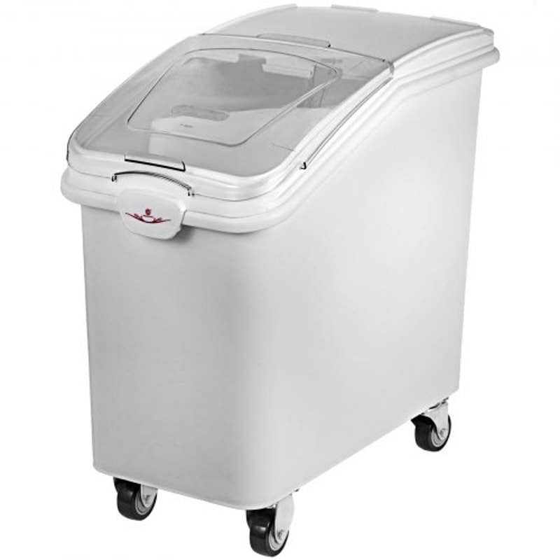 Commercial 21-Gallon Ingredient Bins with Casters, 2-Pack Food Safe Storage for Flour, Rice & Bulk Dry Goods