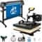 5-in-1 Heat Press & Vinyl Cutter Combo, 15"x15" Transfer Machine with 53" Cutting Plotter & USB Port for DIY Stickers
