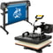 5-in-1 Heat Press & Vinyl Cutter Combo, 15"x15" Transfer Machine with 53" Cutting Plotter & USB Port for DIY Stickers
