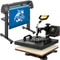 5-in-1 Heat Press & Vinyl Cutter Combo – 15"x15" T-Shirt Press with 28" Cutting Plotter & USB Port for Custom Apparel