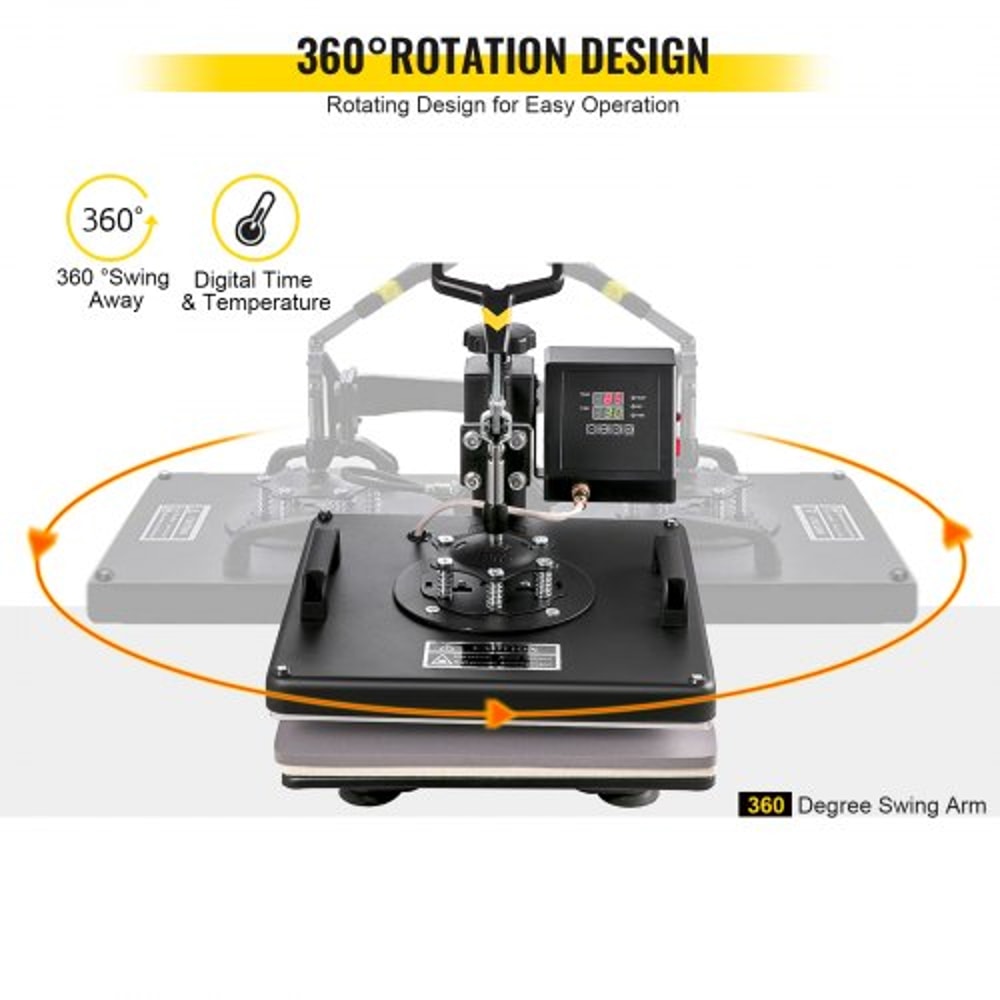 8 in 1 Heat Press 15"x15" Sublimation Machine + 28" Vinyl Cutter Plotter, All-in-One Custom Apparel & Decal Bundle