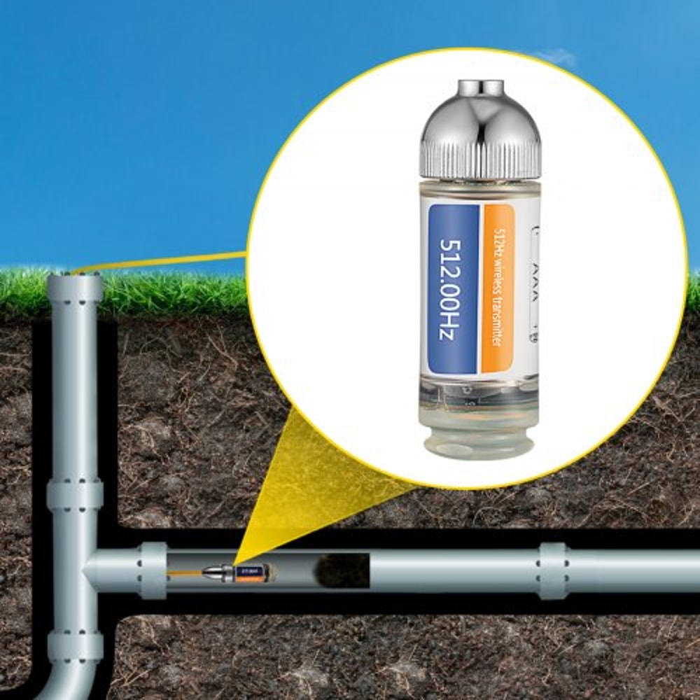 Silver Sonde with Connectors, Rigid Drain Locator for Locating & Detecting Small Sewer & Pipelines
