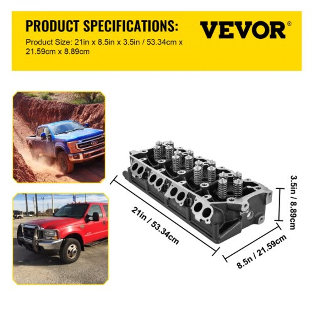 Diesel Cylinder Head Power Stroke Replacement, Bare F-Series Cylinder Head Fits Ford