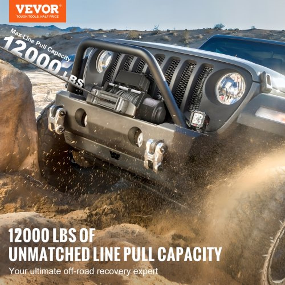 Truck Winch Electric Winch Steel Cable Power Winch Jeep Winch with Wireless Remote Control & Powerful Motor for UTV ATV