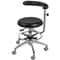 Ergonomic Medical Dental Stool Dentist Chair with PU Leather & Rotating Armrest, Adjustable Assistant Stool Chair