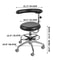 Ergonomic Medical Dental Stool Dentist Chair with PU Leather & Rotating Armrest, Adjustable Assistant Stool Chair