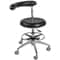 Ergonomic Medical Dental Stool Dentist Chair with PU Leather & Rotating Armrest, Adjustable Assistant Stool Chair