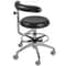 Ergonomic Medical Dental Stool Dentist Chair with PU Leather & Rotating Armrest, Adjustable Assistant Stool Chair