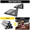 Adjustable Truck Roll Bar Chase Rack with Amber Side Marker Lamps, Universal Fit, Heavy-Duty Steel for Pickup Truck Beds