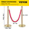Gold Stanchion with Ball Top, Stainless Steel Velvet Ropes and Posts, Red Crowd Control Barrier for Events, Hotels