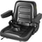 Heavy-Duty Universal Forklift Seat Black PVC Tractor Seat, Adjustable Mower Seat with Armrests, Seat Belt & Switch