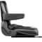 Heavy-Duty Universal Forklift Seat Black PVC Tractor Seat, Adjustable Mower Seat with Armrests, Seat Belt & Switch