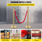 Stainless Steel Gold Stanchion Posts with Ball Top, Red Velvet Ropes and Posts, Crowd Control Barrier for Hotels, Events