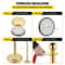 Stainless Steel Gold Stanchion Posts with Ball Top, Red Velvet Ropes and Posts, Crowd Control Barrier for Hotels, Events