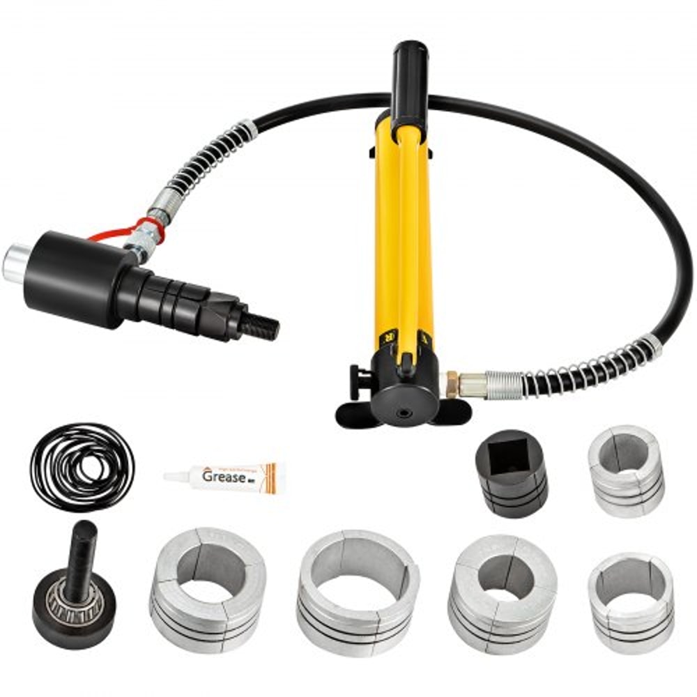 Hydraulic Exhaust Pipe Expander Manual Pipe Stretcher w/4 Dies & Cases for Copper, Aluminum Tubes & Auto Muffler Repair