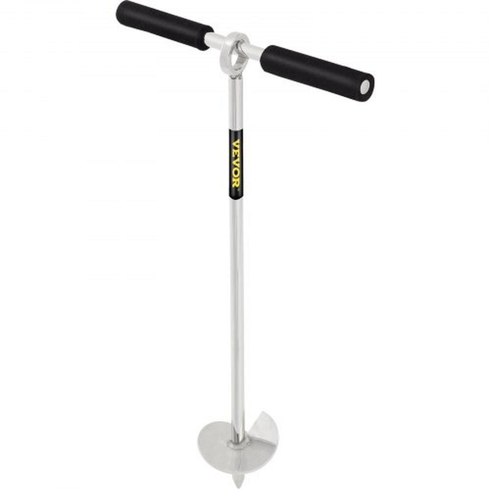 Stainless Steel Sand Anchor, Auger for Beach, Sandbar & Shallow Water, Removable Handle, Bungee Line & Bag