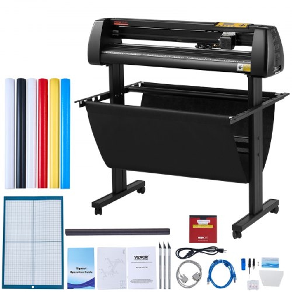 34inch Vinyl Cutter Machine Manual Vinyl Printer With LCD Display Sign Cutting Plotter Includes Sig 1