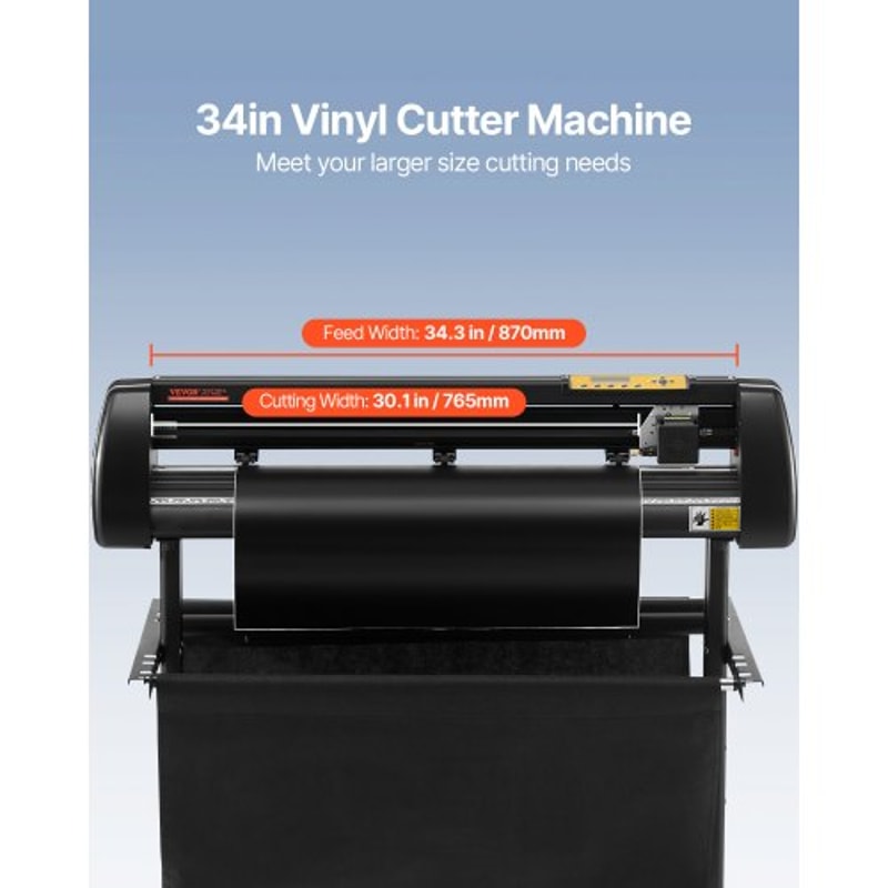 34inch Vinyl Cutter Machine Manual Vinyl Printer With LCD Display Sign Cutting Plotter Includes Sig 2