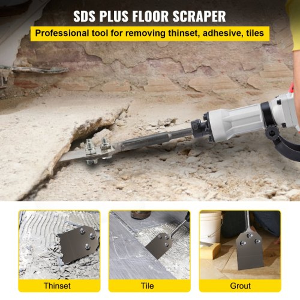 SDS Plus Floor Scraper 39 Wide Tile Removal Chisel 95 Long Handle Compatible With BoschDeWaltMakita 2