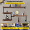 DIY Industrial Pipe Shelving 4Tier Black Steel Pipe Wood Wall Shelves Modern Rustic Storage Soluti 2