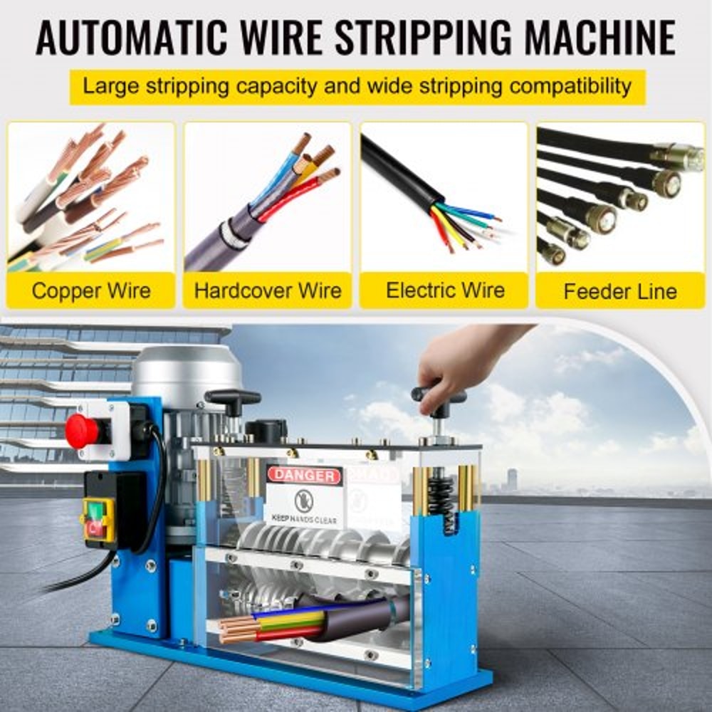 Automatic Wire Stripping Tool 75ftmin Electric Cable Wire Stripping Machine 00615 Inch With 11 Chan 2