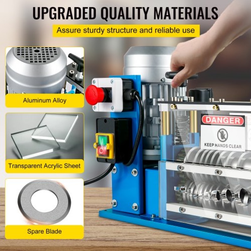 Automatic Wire Stripping Tool 75ftmin Electric Cable Wire Stripping Machine 00615 Inch With 11 Chan 4